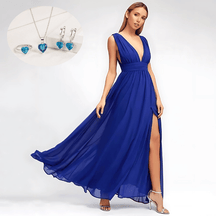 vestido feminino azul