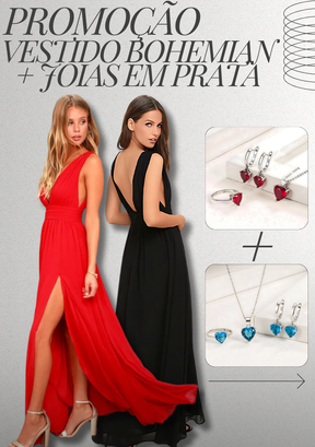 Promoção: Vestido Bohemian + Joias em Prata