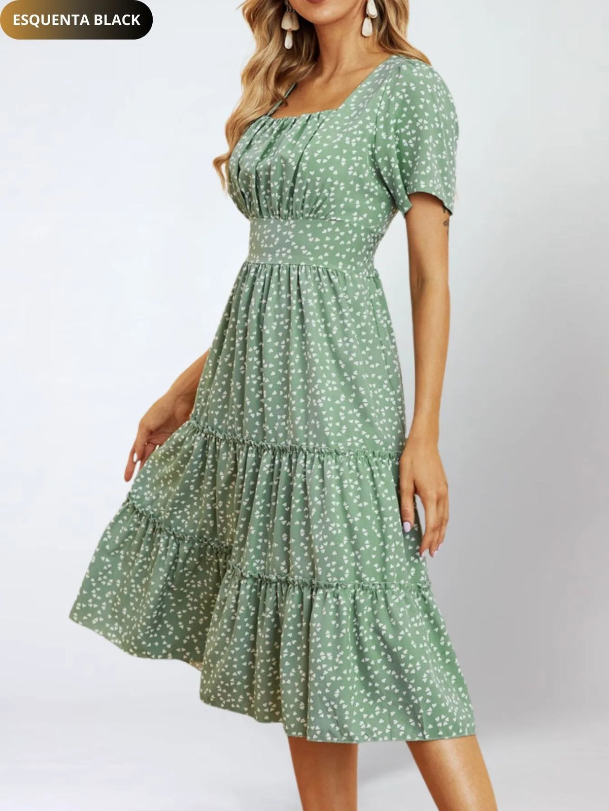 Vestido Longo Anna Primavera Verde Claro